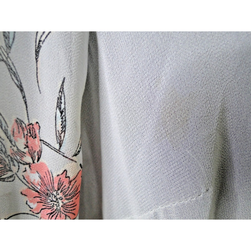 TORRID 1 Lexie Floral Spring Top Chiffon Hi-Low Babydoll Blouse Plus Sz 0 Shirt - Picture 3 of 6
